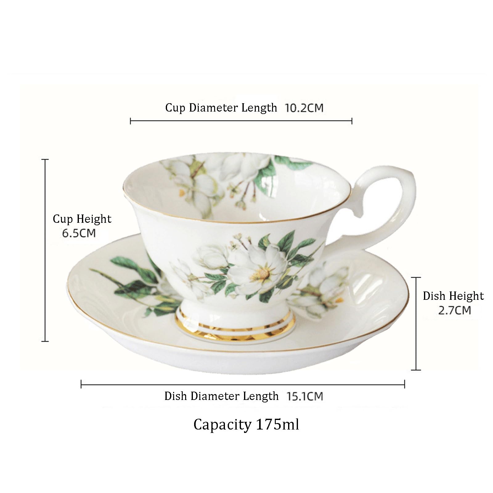 Ceramiczna filiżanka do kawy ze spodkiem | Ceramiczna filiżanka do kawy z glazurą reaktywną ze spodkiem do herbaty cappuccino