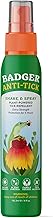 Badger Tick Spray, All Natural Tick Repellent for Humans, 6+ Hours Effective, Extra Strength Protection w/Organic Essential Oils, Safe for Kids, Deet-Free, Vegan, Plant Based, 4 fl oz