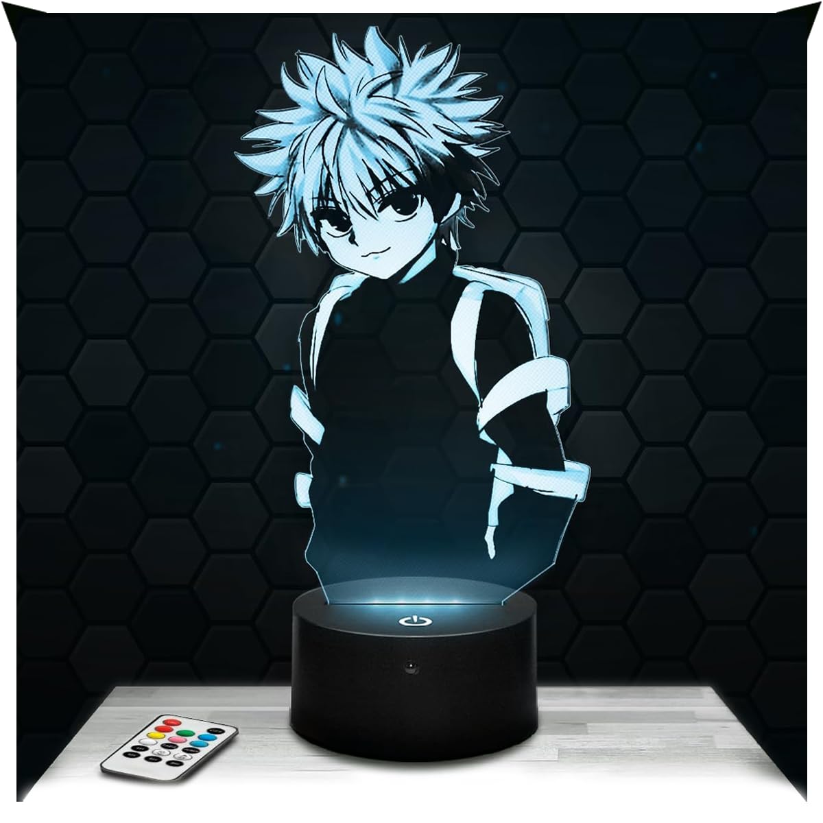 Lampephoto.fr - Kirua 3D Lamp Night Light Hunter Manga 3D LED Illusion, Christmas, Gift idea for Boys and Girls, Night Light for Children's or Adult's Bedroom, Gifts Merchandising, Bedside Lamp TOP