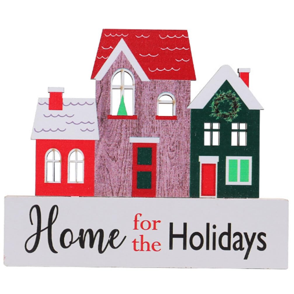 MAGICLULU Mini House Decor Christmas Table Centerpiece Ornament for Holiday Decorations Lightweight Safe Material for Home Office Display Xmas Party Decoration