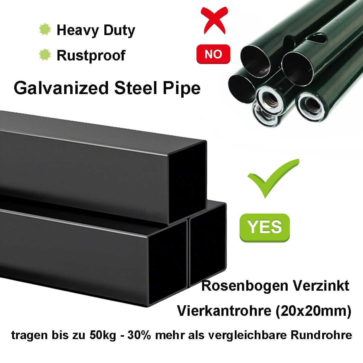 Wytrzymały metalowy łuk ogrodowy 230 cm do 269 cm, regulowana krata, do pnących roślin i winorośli, odporna na warunki atmosferyczne, pergola z 2 podstawowymi wspornikami, zielona szer. 140 x wys. 106