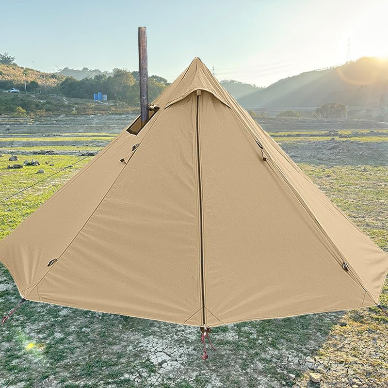 Carpa de Camping Instantánea para 2 Personas con Mosquitero Beige miniatura 1