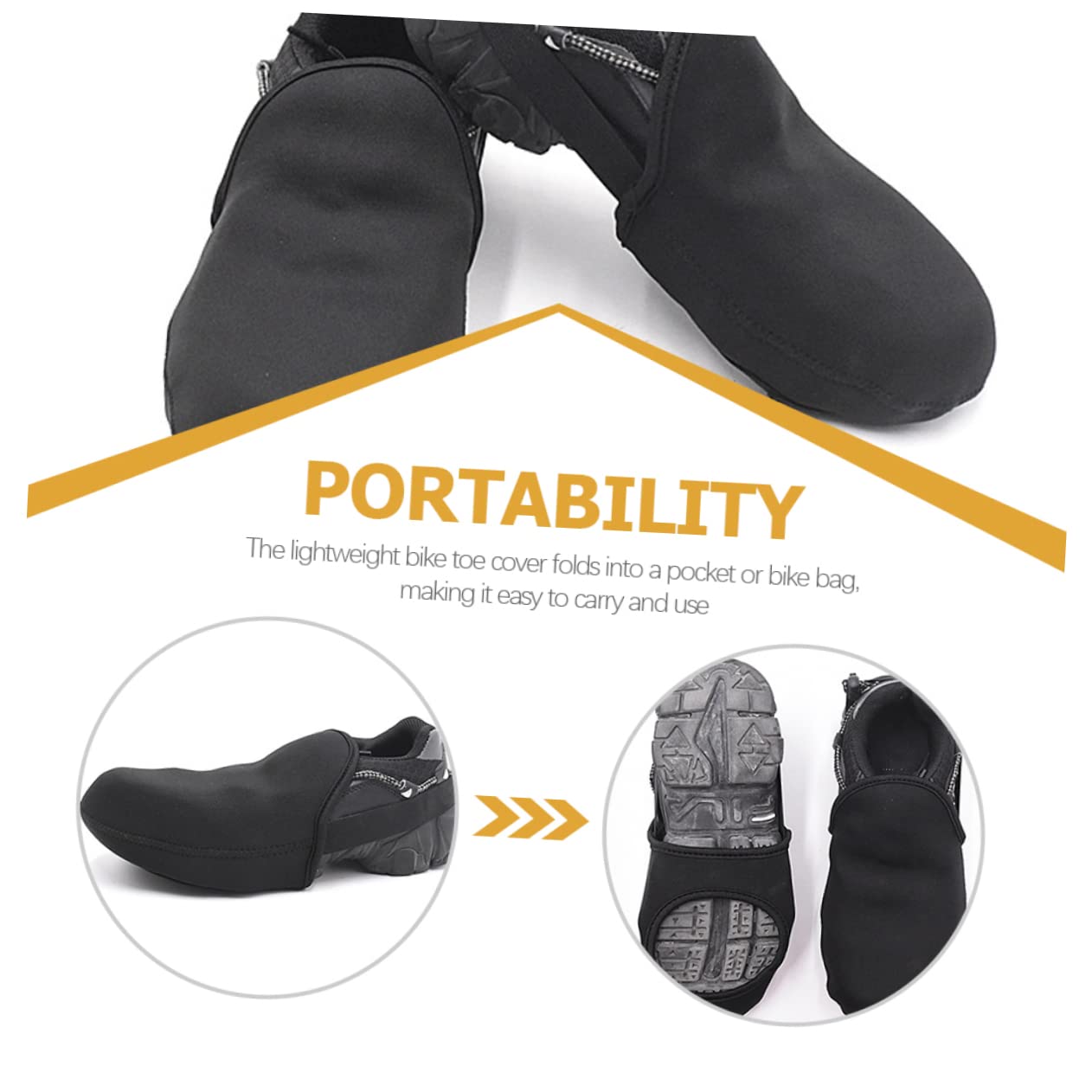 Kisangel Lot De 5 Paires De Couvre-Chaussures Thermiques pour Vélo Coupe-Vent Et Antidérapants pour Le Cyclisme Et Le VTT