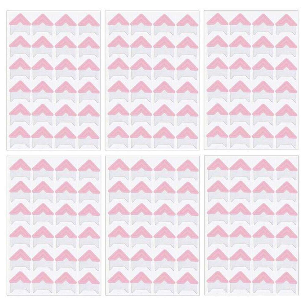 6Sheets(144PCS) Classic Self-Adhesive Paper Photo Corner Stickers Picture Mounting Corners Wall Decoration Sticker DIY Album Accessories for Scrapbooking Personal Journal Dairy Notebook(Pink)