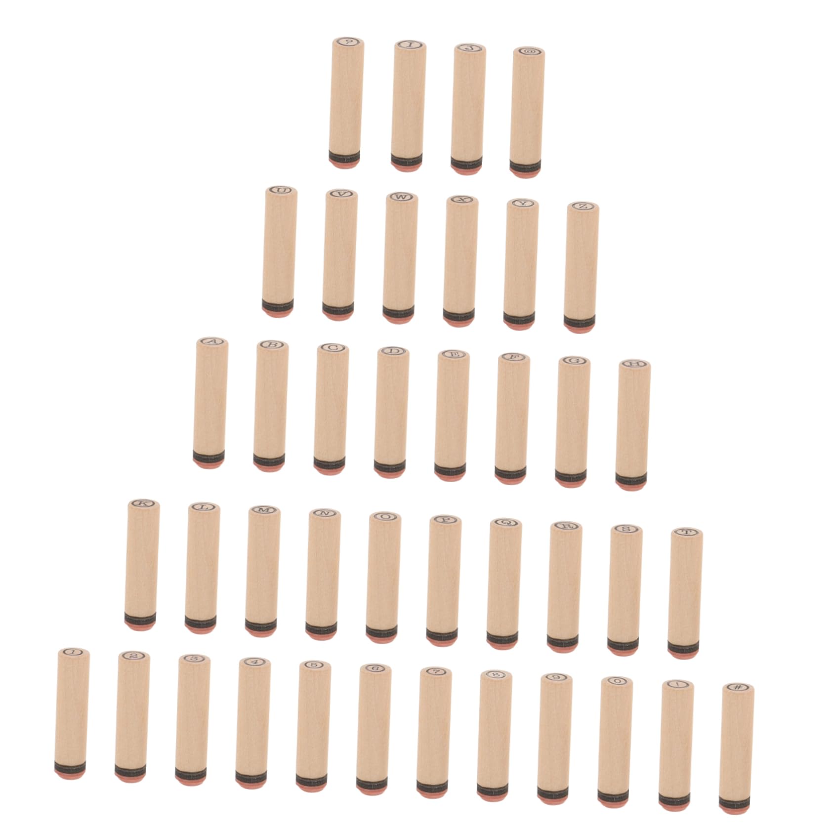 STOBOK 5ensembles Tampon Bois Lettres Et Chiffres Pour Scrapbooking De Créatifs Pour Journaux Et Cartes