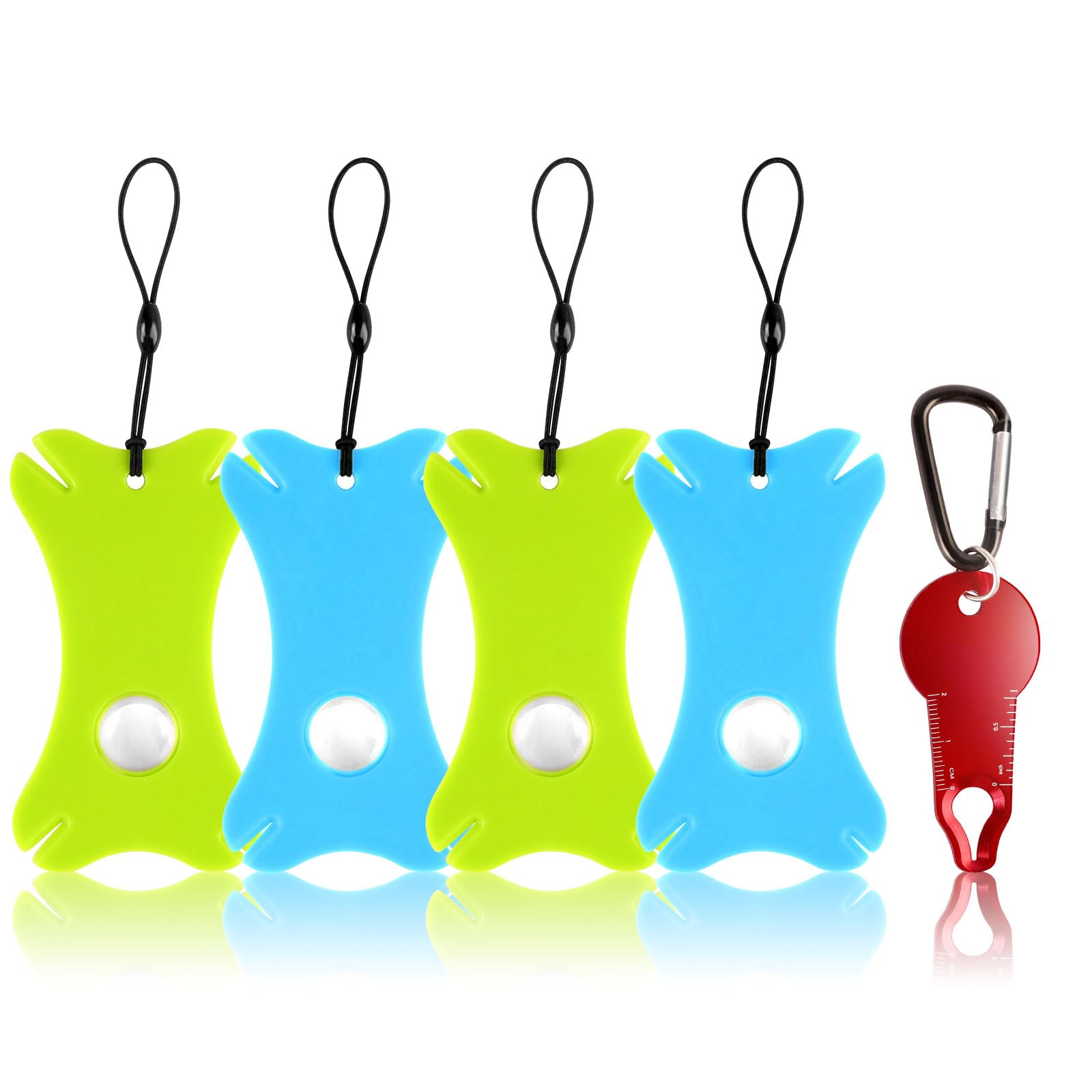 Bahan alamy Tick Card with Magnifying Glass, Pack of 4 Tick Cards for People and 1 Tick Remover, Easy to Carry, Tick Card for People, Children, Dogs, Cats