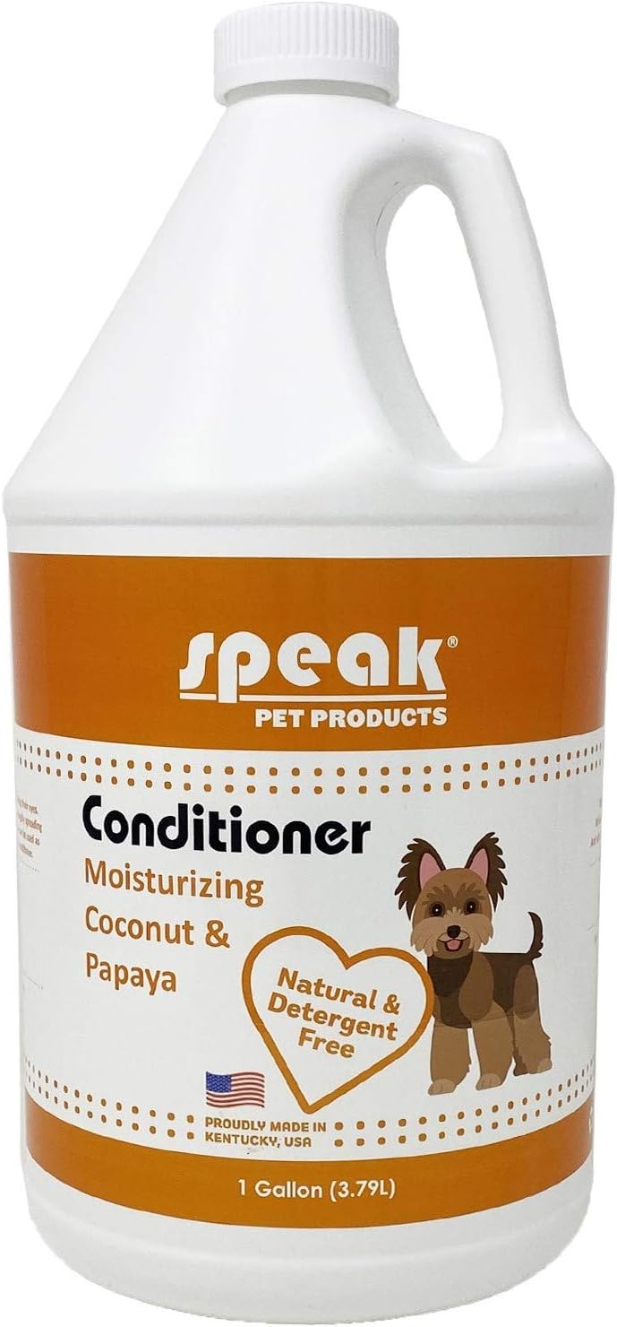 Dog Natural Leave-in Conditioning Spray Refill with Pump, Soothing Cherry Almond Oatmeal, 1 Gallon