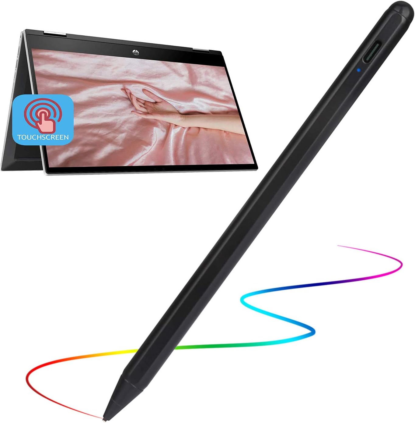 Stylus Pens for Lenovo Tab P12/P11 Pro Pencil, Evach Capacitive High Sensitivity Digital Pencil with 1.5mm Ultra Fine Tip Stylus Pencil for Lenovo Tab P12/P11 Pro Pen, Black