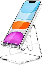 Suporte de celular de acrílico, suporte de telefone portátil, suporte de telefone transparente para mesa, compatível com telefone 12 Pro Max Mini 11 Xr 8 Plus SE, Switch, smartphone