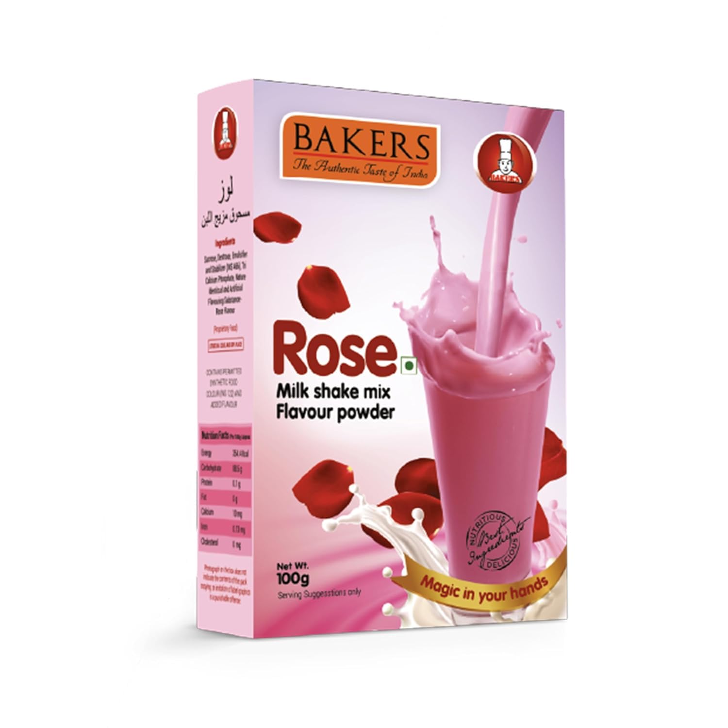 BAKERS Milk Shake Mix | Rose Flavour | Smooth and Fruity Delight | No Sugar Needed | Instant Preparation | Pack of 4 (100 gm x 4) (B0D8W5W3Y4) Amazon Price History, Amazon Price Tracker