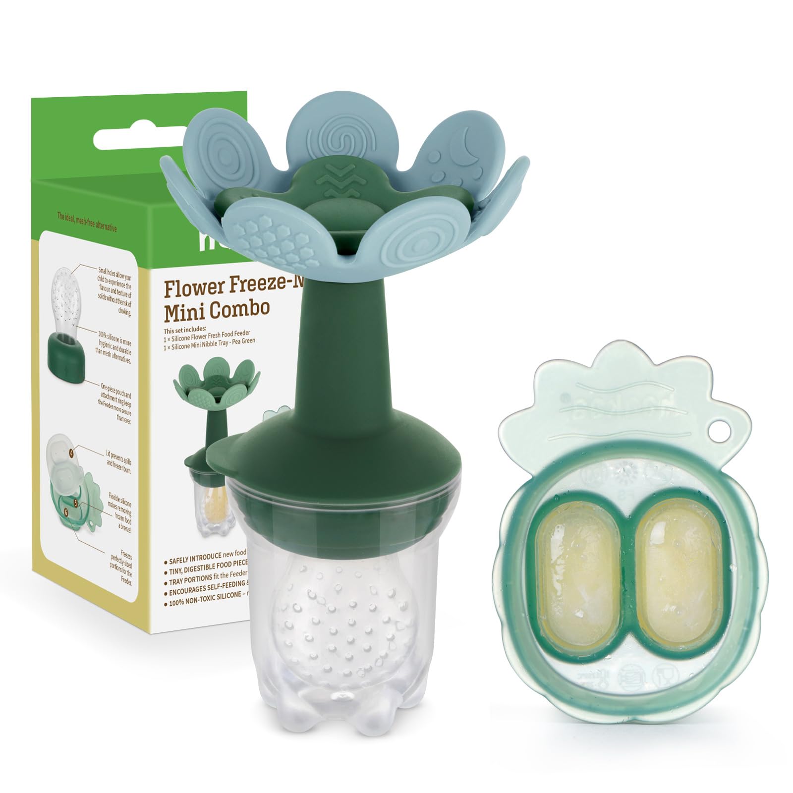 BABY MILK頭物4点 Amazon.com : Haakaa Flower Baby Fresh Fruit Food Feeder with Mini