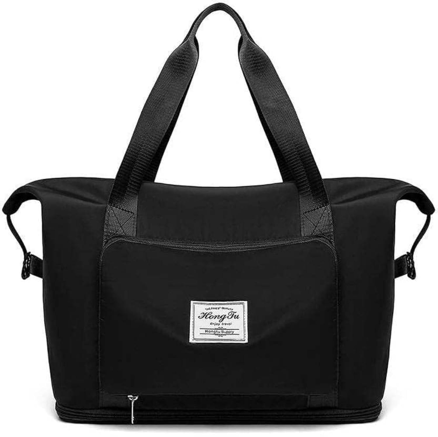 lavi Travel Nylon Duffel Bag, Expandable Folding Travel Bag & Hand Bag Large Capacity, Lightweight Waterproof Multipurpose Sport Duffle Carry Overnight Luggage Bag for Men and Women (Black) Set Of 1-picture-17