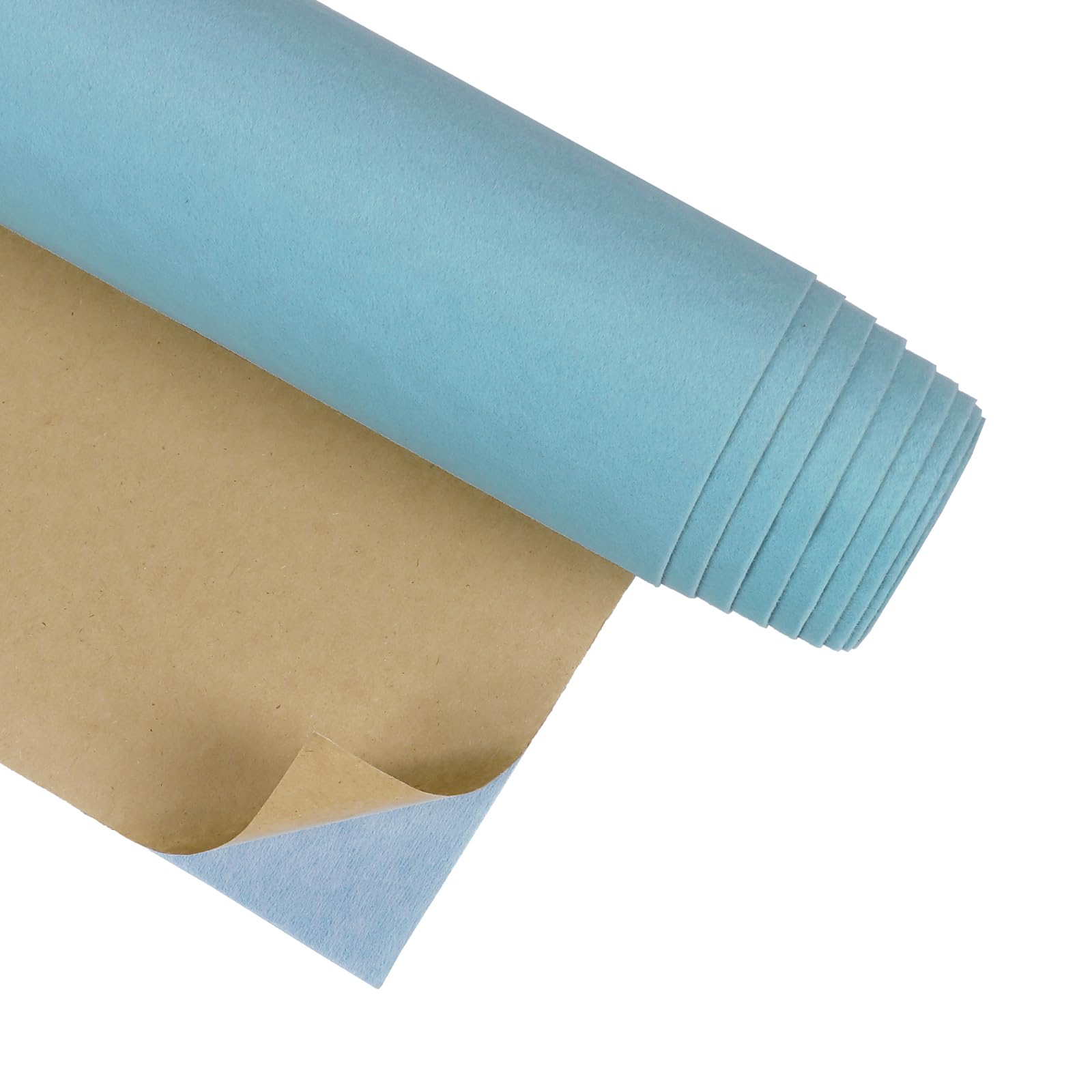 CRE8TIVE Baby Blue Felt Fabric Peel and Stick Wallpaper for Bedroom Flocking Cloth Wallpaper Contact Paper Self Adhesive for Jewelry Box Velvet Drawer Liners Vinyl Wrap for Furniture 30cm x 200cm