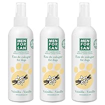 Menforsan Eau de Toilette per cani con aroma di vaniglia 125 ml – Confezione da 3 unità
