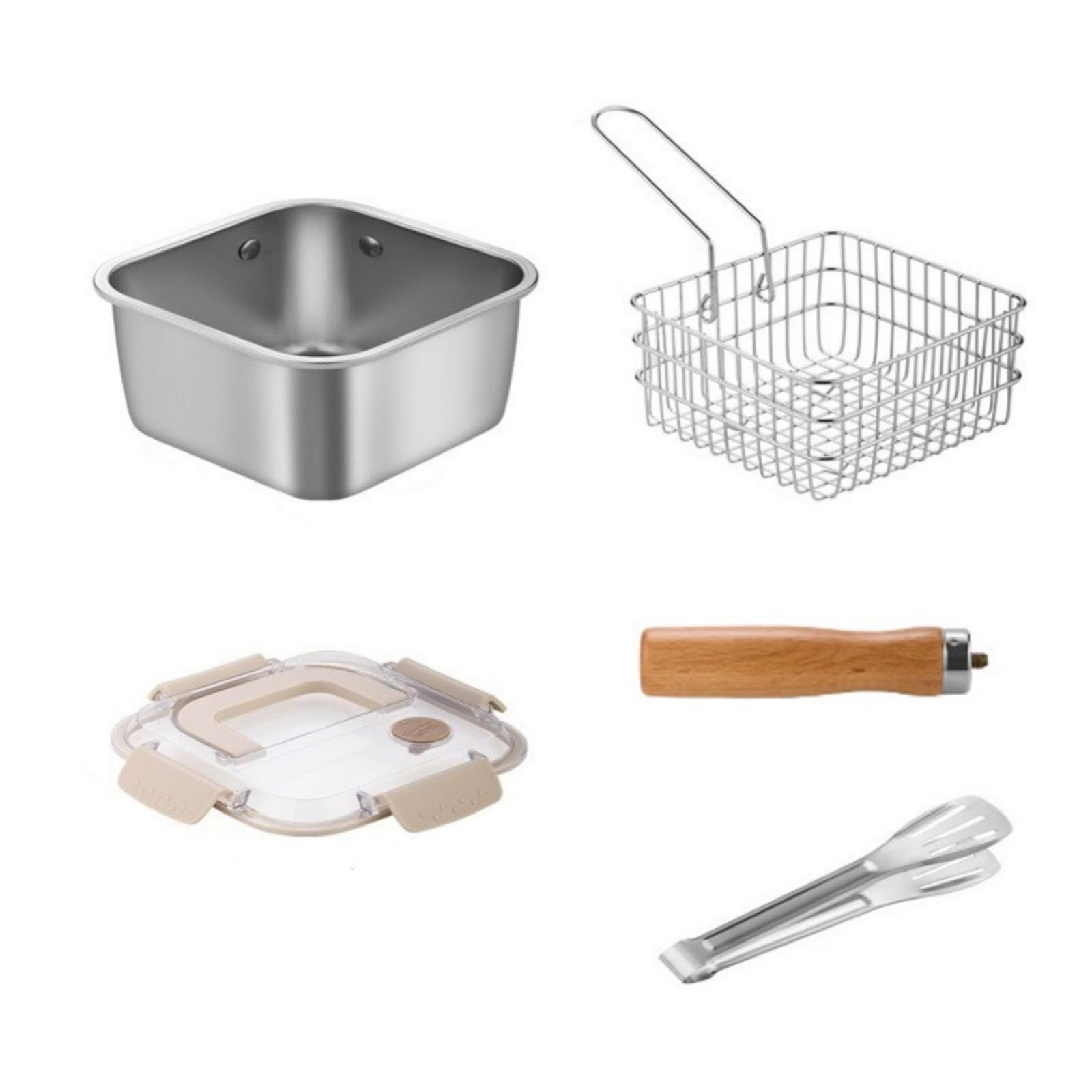 Juego de utensilios de cocina de camping de acero inoxidable
