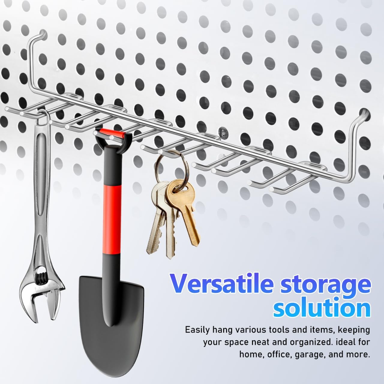 PRETYZOOM 2Pcs Multi-Prong Pegboard Accessories Organizer Kit, Tool Storage Hooks for Workshop Various Tools Home, Garage, Craft Hanger System Organization Wall Attachments