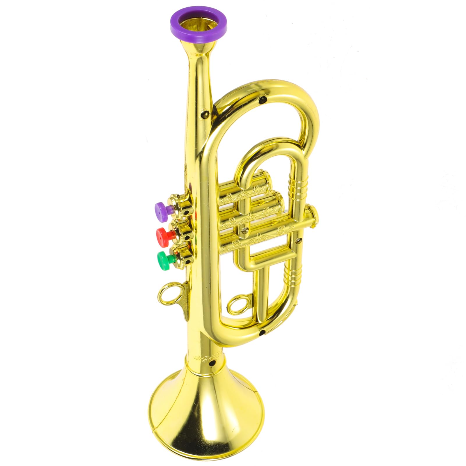 TOYANDONA Trompette Jouet D'Imitation À Trois Sons 33.50X13.00X9.00Cm Instrument De Musique Jouet pour Enfants Outil d'apprentissage Précoce Développement Musical