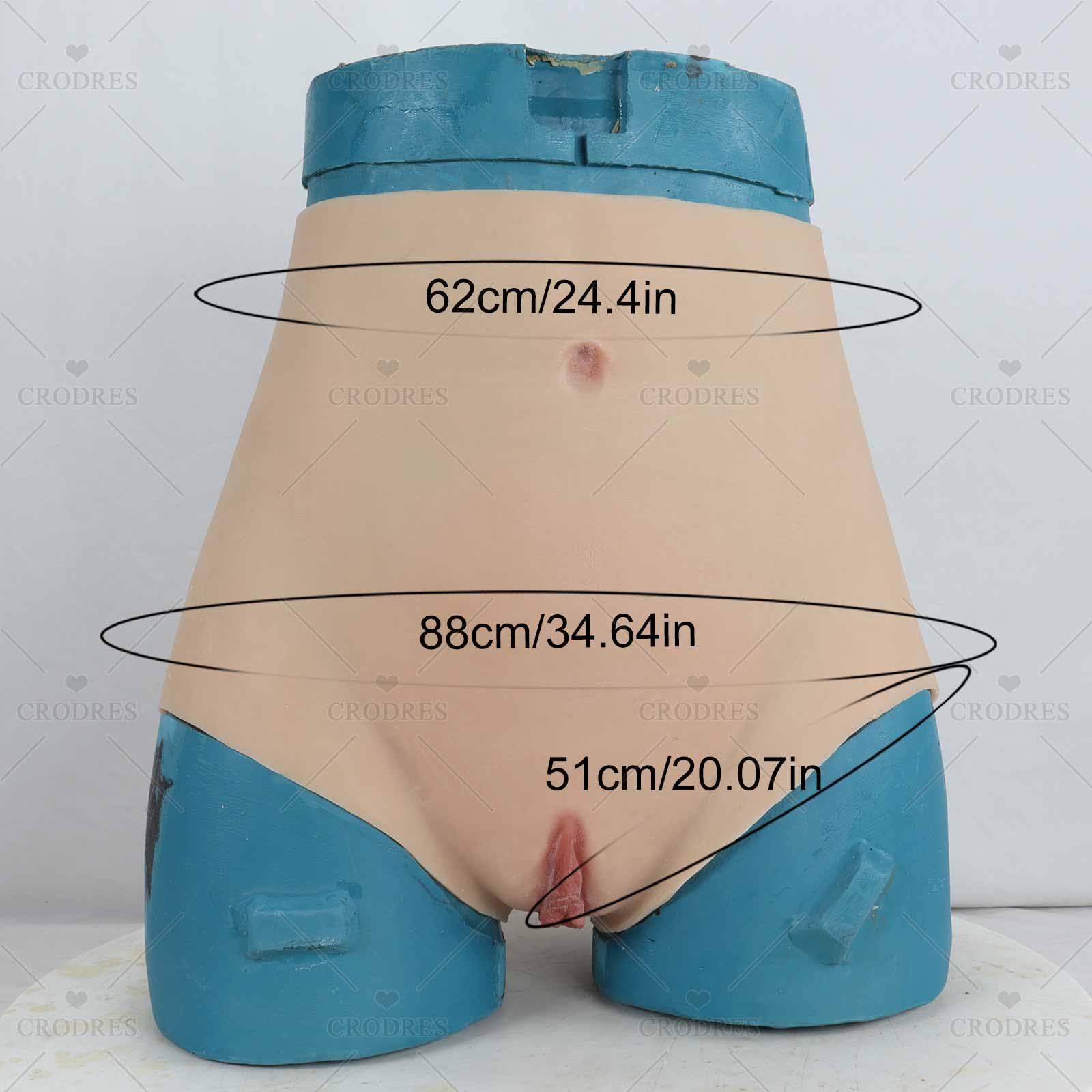 Silikon-Unterwäsche für Crossdresser: Gaff-Boxershorts mit künstlicher Vagina, Po-Formung und Hüftpolsterung
