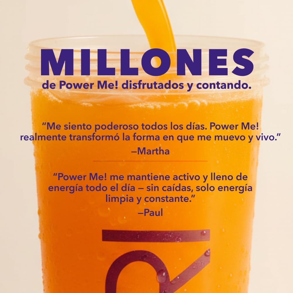 VIVRI PowerMe! Energy Boost Formula | Orange Mango Flavor | Coffee Alternative | Made with Natural Green Tea, Guarana, Yerba Mate & B Complex | 30 Servings — Amazon image 5