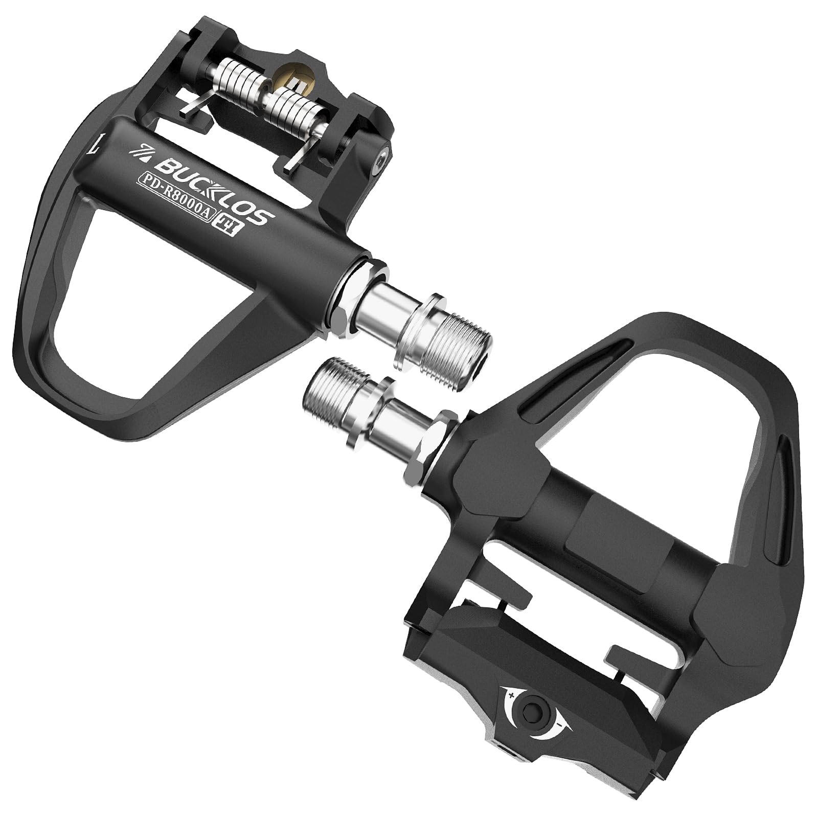 BUCKLOS SPD-SL Pedals PD-R8000 Road Bike Pedals - Bicycle Clipless Titanium Sealed Bearing Nylon/Aluminium Ultegra Clip Pedals Compitable with Shimano