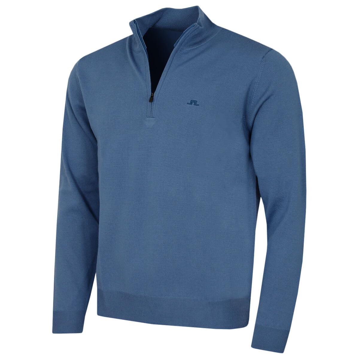 J.Lindeberg Mens Kiyan Merino Quarter Zip Sweater - Federal Blue - XL
