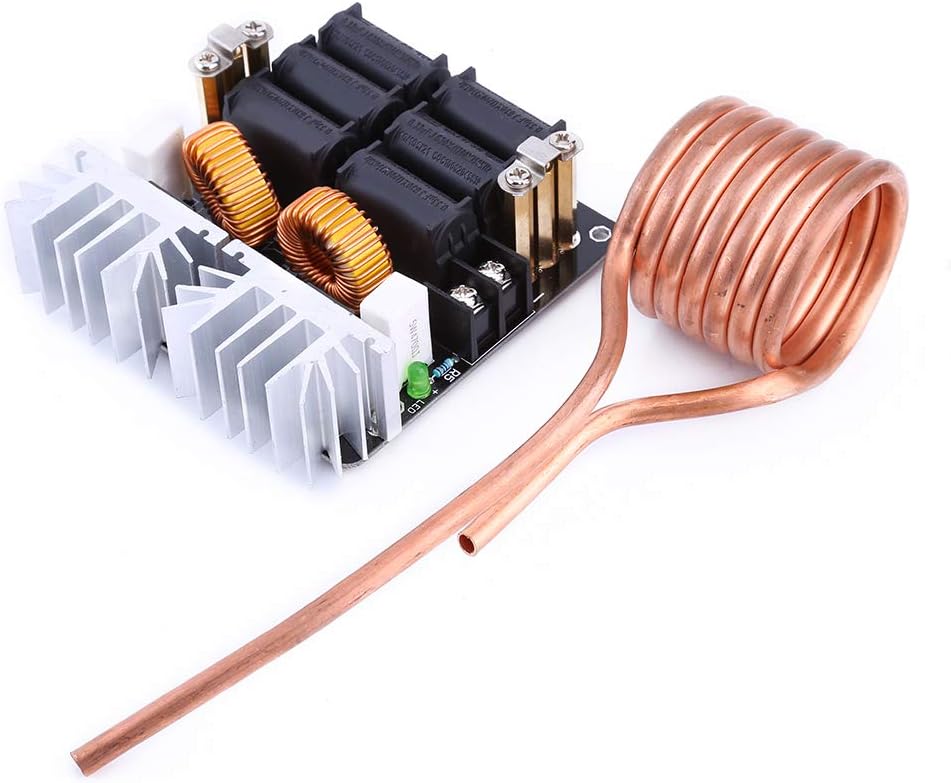 ZVS Driver 1000W ZVS Induction Heating Module Low Voltage Induction Heating Board Module Tesla Coil Heating Power Supply Module 12V-48V Flyback Driver Heater DIY