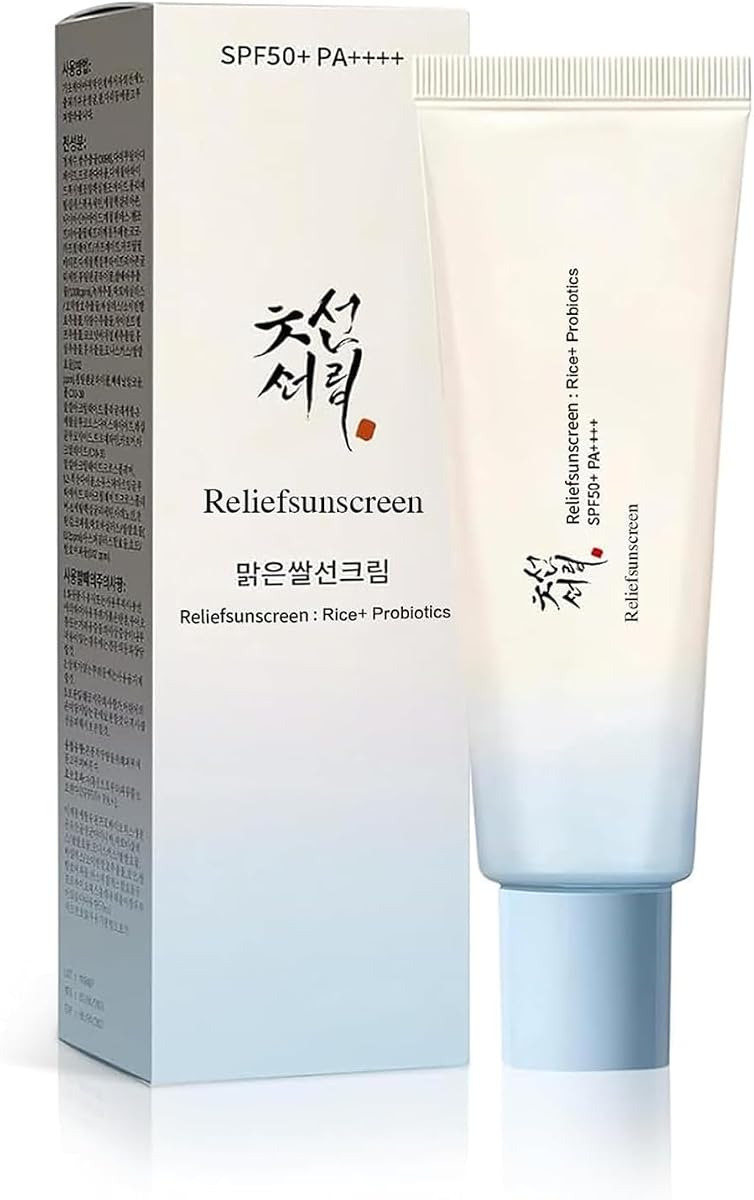 Korean Organic Sunscreen SPF50,Skin Care Solution,Rice and Probiotics | PA++++ Riceand Probiotics | Korean Skin Care Solution for All Skin TypesNourishing Skin Protection and UV Def