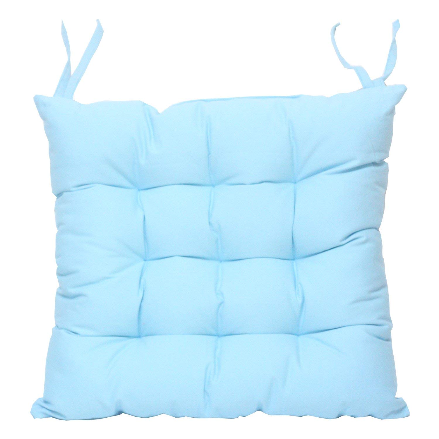 ASOKAM BAZAAR's Premium Microfibre Chair Pad Cushion Seat Pads Seat Cushion Indoor Outdoor Dining Home Office Garden Decor-15 x 15 Inches (Sky Blue)