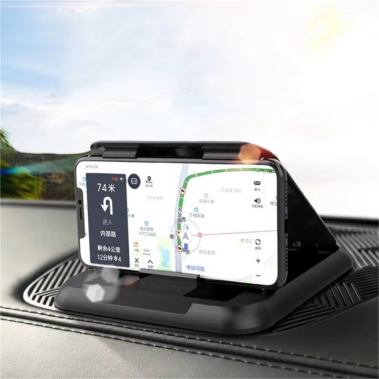 Supporto Per Telefono Auto Supporto Universale Cruscotto Auto Antiscivolo Ventosa Silicone Supporto Regolabile Smartphone Supporto Telefono Auto