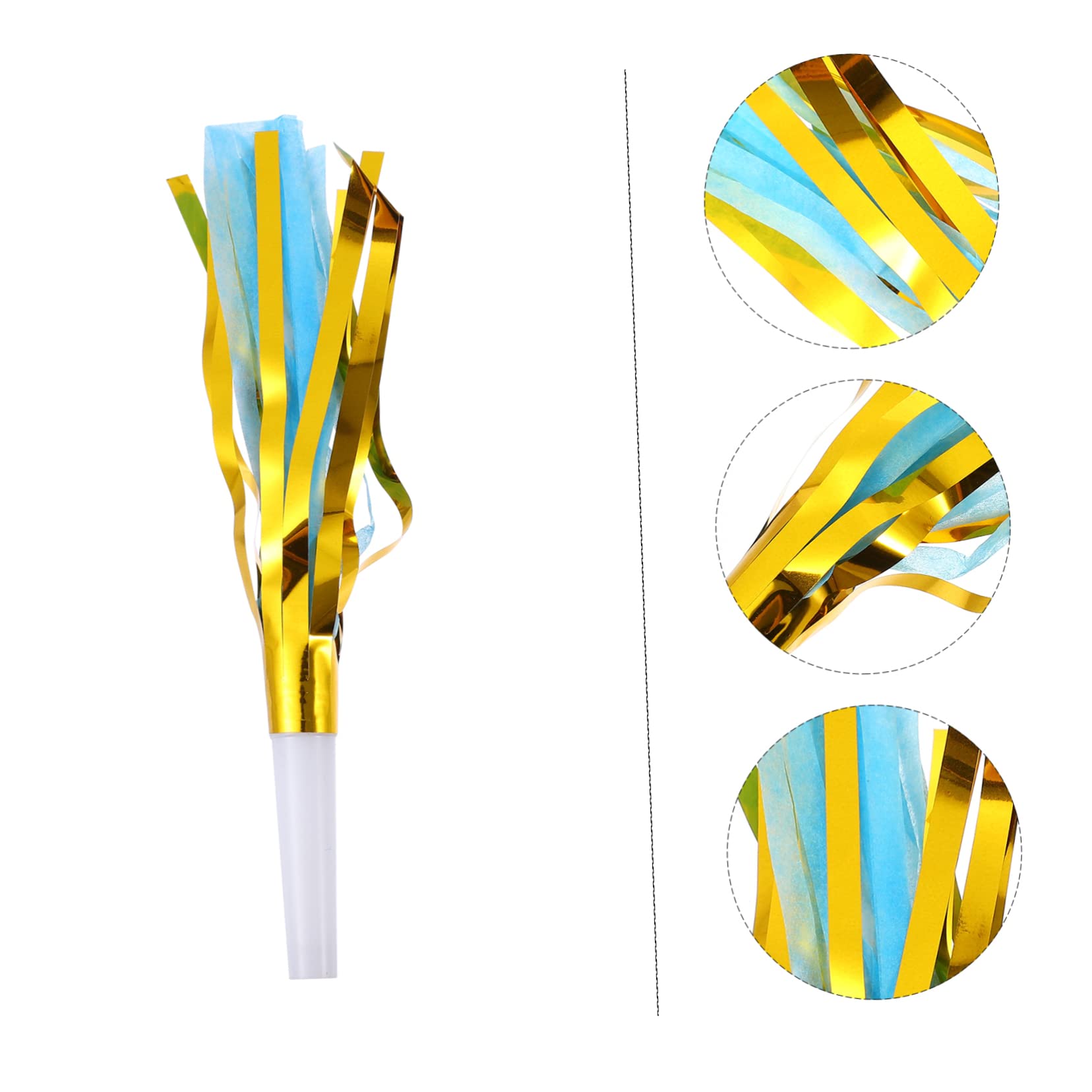 Yardwe 18 Pcs Party Whistle Blowouts Fun for Adults Bright Tassel Design for Birthday Carnival Halloween Holiday Celebrations