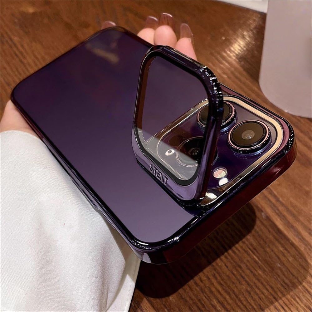 Coque antichoc iPhone 14 violette rigide avec protection objectif photo intégrée - 8