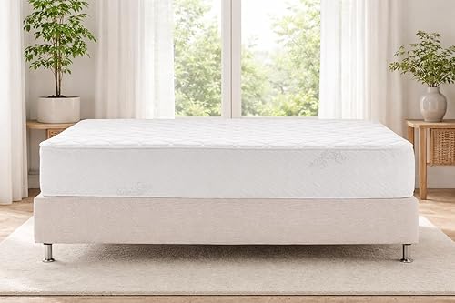 Miniatura 3 de Oliver & Smith - Colchón de tamaño matrimonial de 10 pulgadas de espuma viscoelástica fresca y resortes híbridos con funda transpirable, cómoda