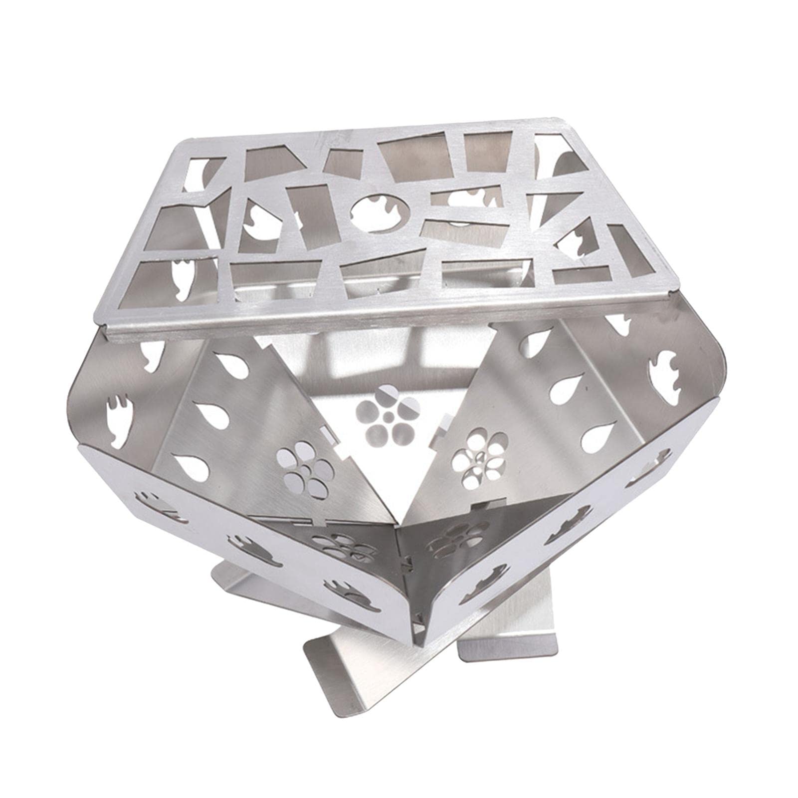 Stove Heating Grate Tool Fire Pit Barbecue for Outdoor Camping Cooking M with Gridiron|Fire Pits & Chimineas|Home & Garden-image-17