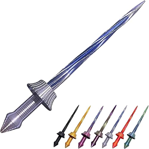 Espada espiral retráctil impresa en 3D, espada retráctil de gravedad de impresión 3D, juguetes creativos de descompresión, espada espiral retráctil