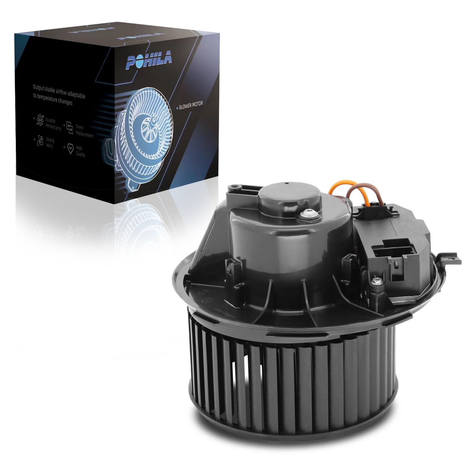 HVAC Heater Blower Motor with Fan Cage Compatible with Audi A3 2013-2016, Audi Q3 2013-2017, VW Caddy 2K, Golf 5 6 2010-2011, Skoda Original, Replace# 1K1 820 015-image-27