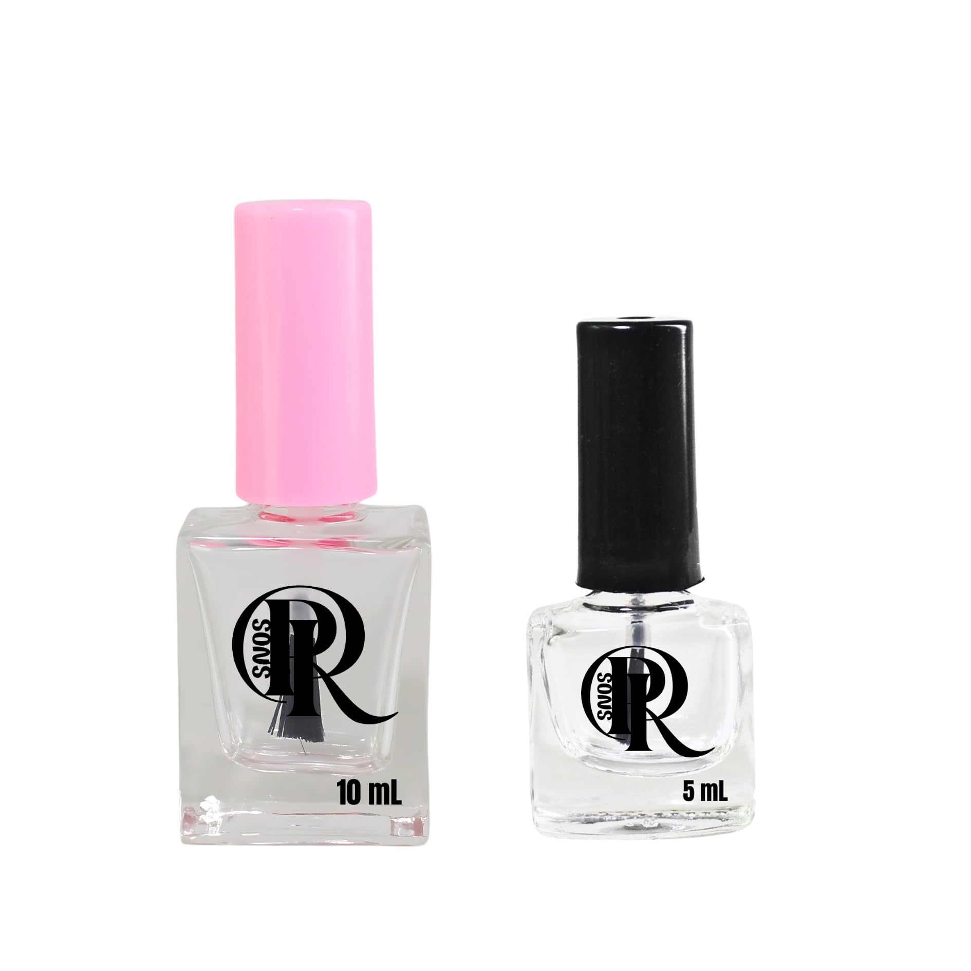 [RPSONS] Empty Nail Polish Bottles - 10 ml/5ml | Brush Cap for Easy Application | Clear Glass Bottles, Reusable, 7.7 X 3.2 cm/6.5 X 3 cm - Pack of 2-image-48