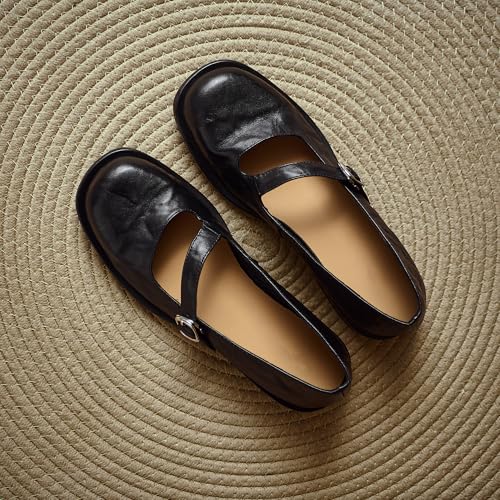 Low Heels Shoes for Women Mary Jane Flats Shoes Buckle Strap Round Closed Toe Fashion Shoes2