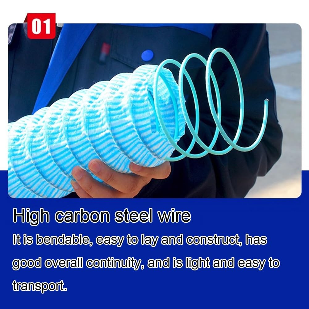 Tubo di drenaggio corrugato flessibile espandibile, 40 m, tubo perforato per giardino e campo, ideale per soluzioni paesaggistiche sotterranee