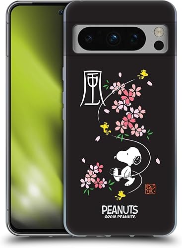 Head Case Designs Officially Licensed Peanuts Cherry Blossoms Oriental Snoopy Soft Gel Case Compatible with Google Pixel 8 Pro