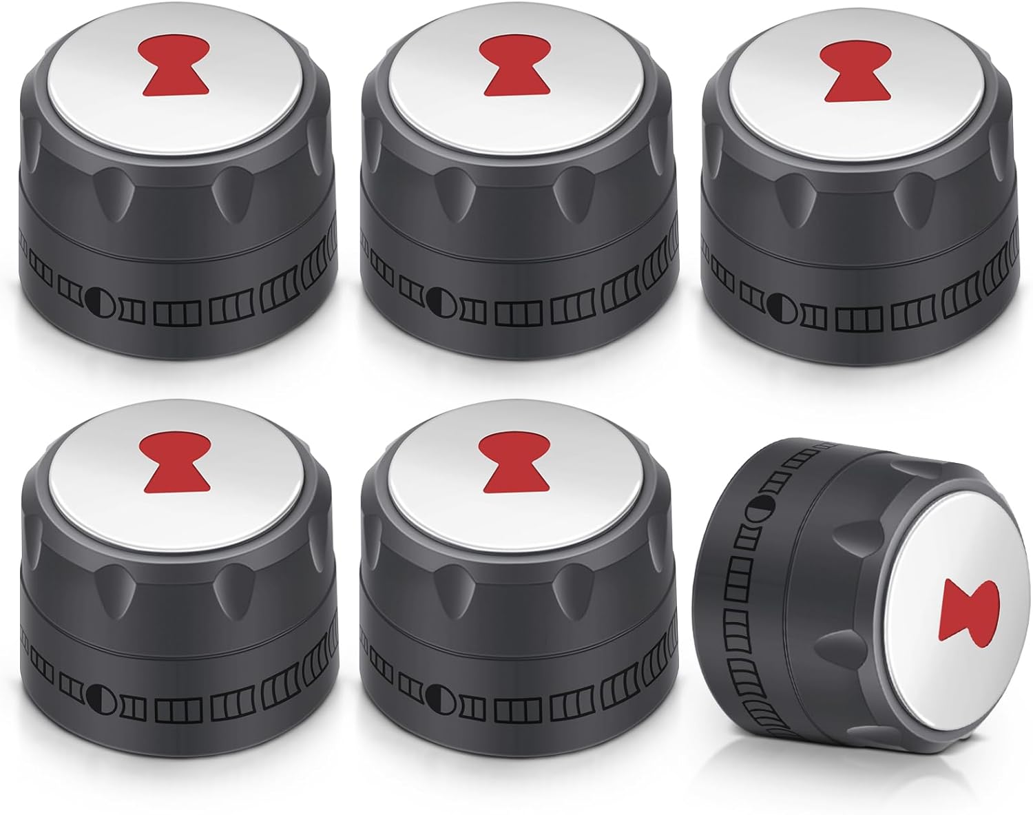 2025 Upgraded 91538 Gas Control Knobs - 6 Pack, Compatible with Weber Summit 400/600 Grills (2012+), Fits E-470/670, S-460/470/660/670, Lighted Control Knobs