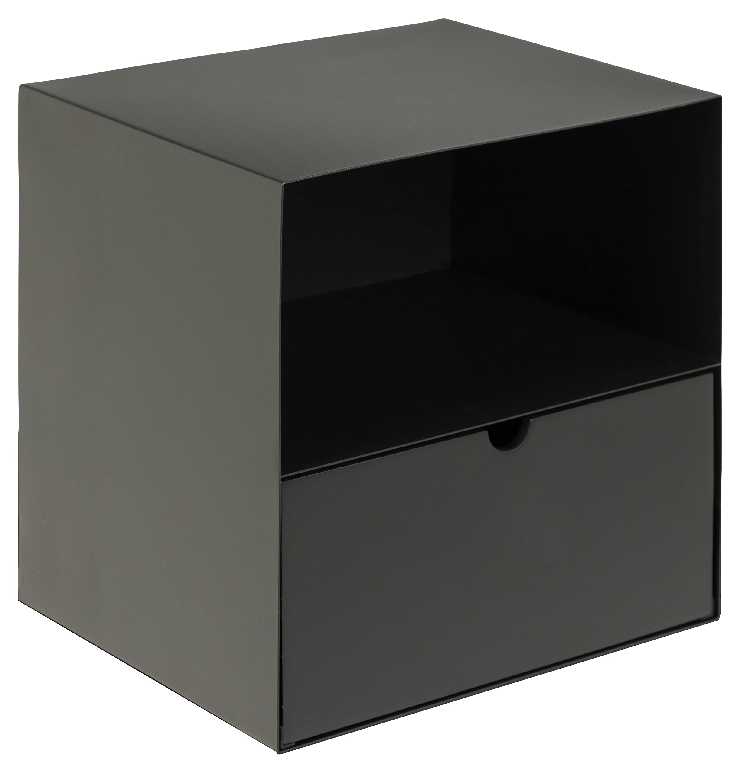 AC Design Furniture Jeppe mesita de Noche, Metal, Negro, 5.2