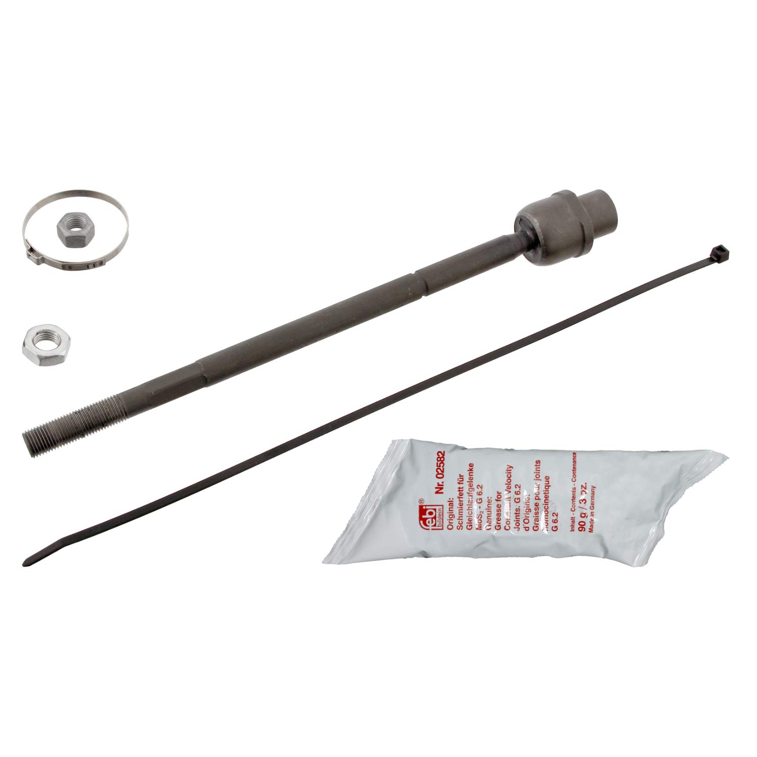 febi bilstein 28312 Inner Tie Rod without tie rod end, with additional parts, pack of one