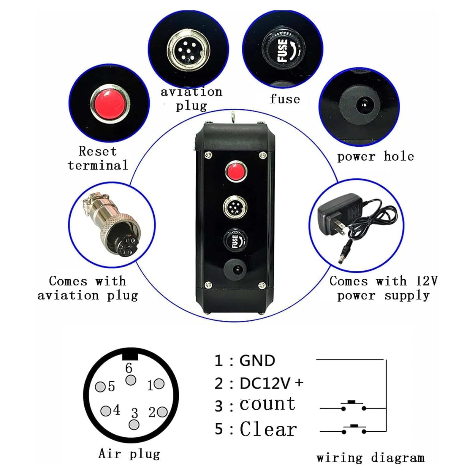 Contatore digitale per linea di produzione a LED, conta fino a 999999, sensore a infrarossi regolabile 30-70 cm, per fabbrica, officina, scuola