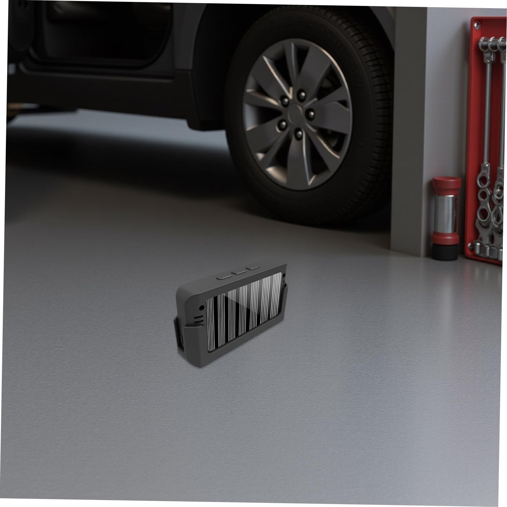 Lurrose Sistema di Monitoraggio Pressione Pneumatici Solare Wireless per Camion Grandi e Autobus 6 Sensori Esterni in ABS e PC Supporto Ricarica Energia Solare