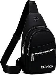 Pochete Bolsa Tiracolo Transversal Masculina Feminina Unissex Impermeável para Ombro ou Peito com Saída para Fone – Esportiva Casual de Viagem Trabalho Passeio e Academia