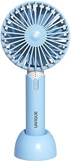 UN1QUE Mini Fan Portable Hand Fan with Powerful Brushless Motor - Small, Lightweight,3 Speeds,USB Rechargeable for Indoor ...