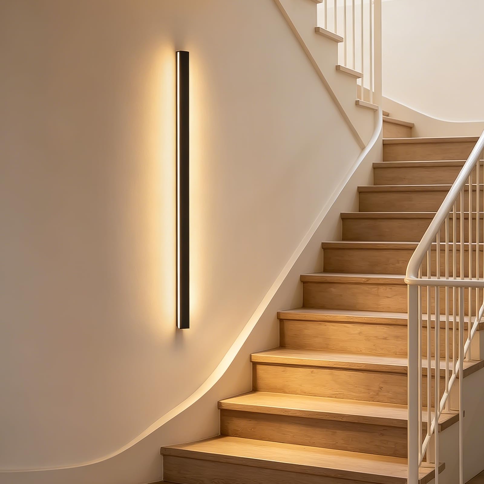 ZMH Lampada da parete per interni LED nera - 100 cm Illuminazione da parete | moderna regolabile 15 W Lampada da corridoio Lampade da parete per interni camere da letto, salotti