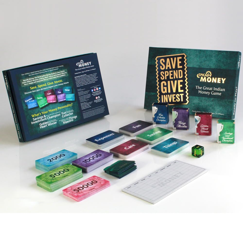 PINNACLE POSITIVELY PERFECT Positively Perfect Epically Money Card Game for Kids & Adults (Age 10 to 99 Years) 2 to 4 Players Pack of 1 Multicolor 1
