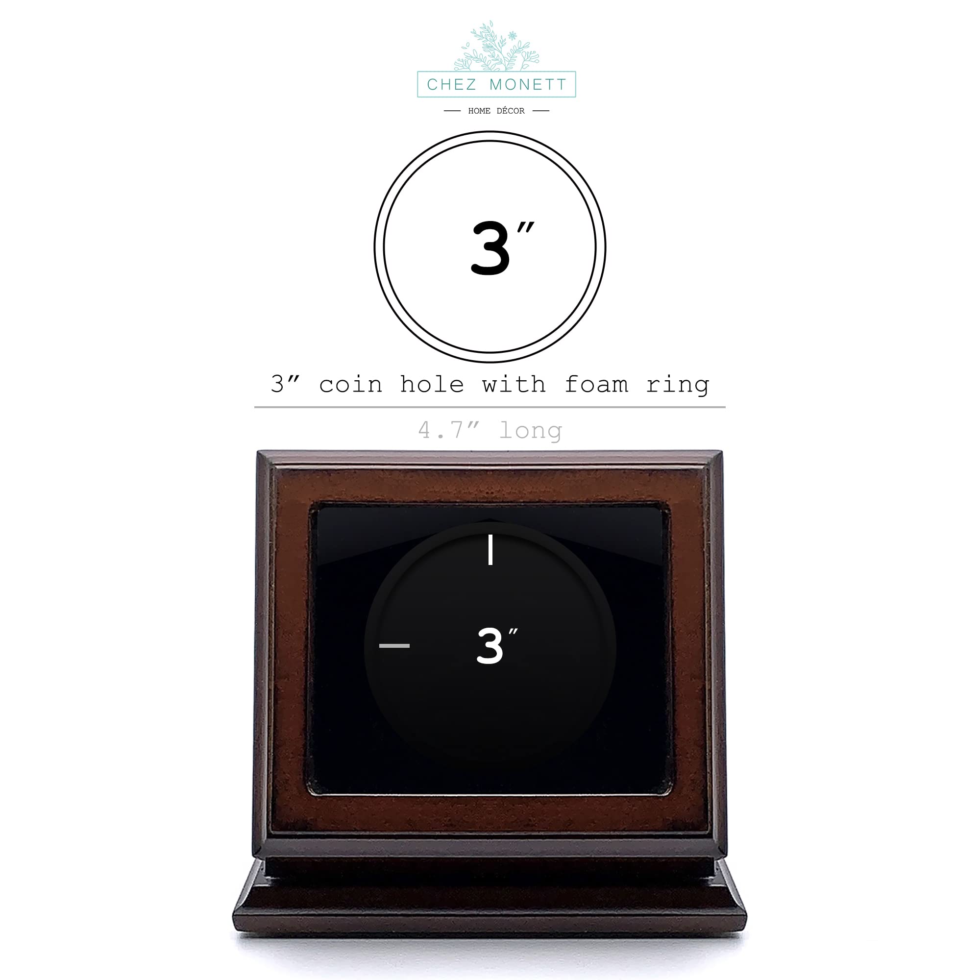 Chez Monett Challenge Coin Display Case 3 Inch 76-81 mm Coin Holder