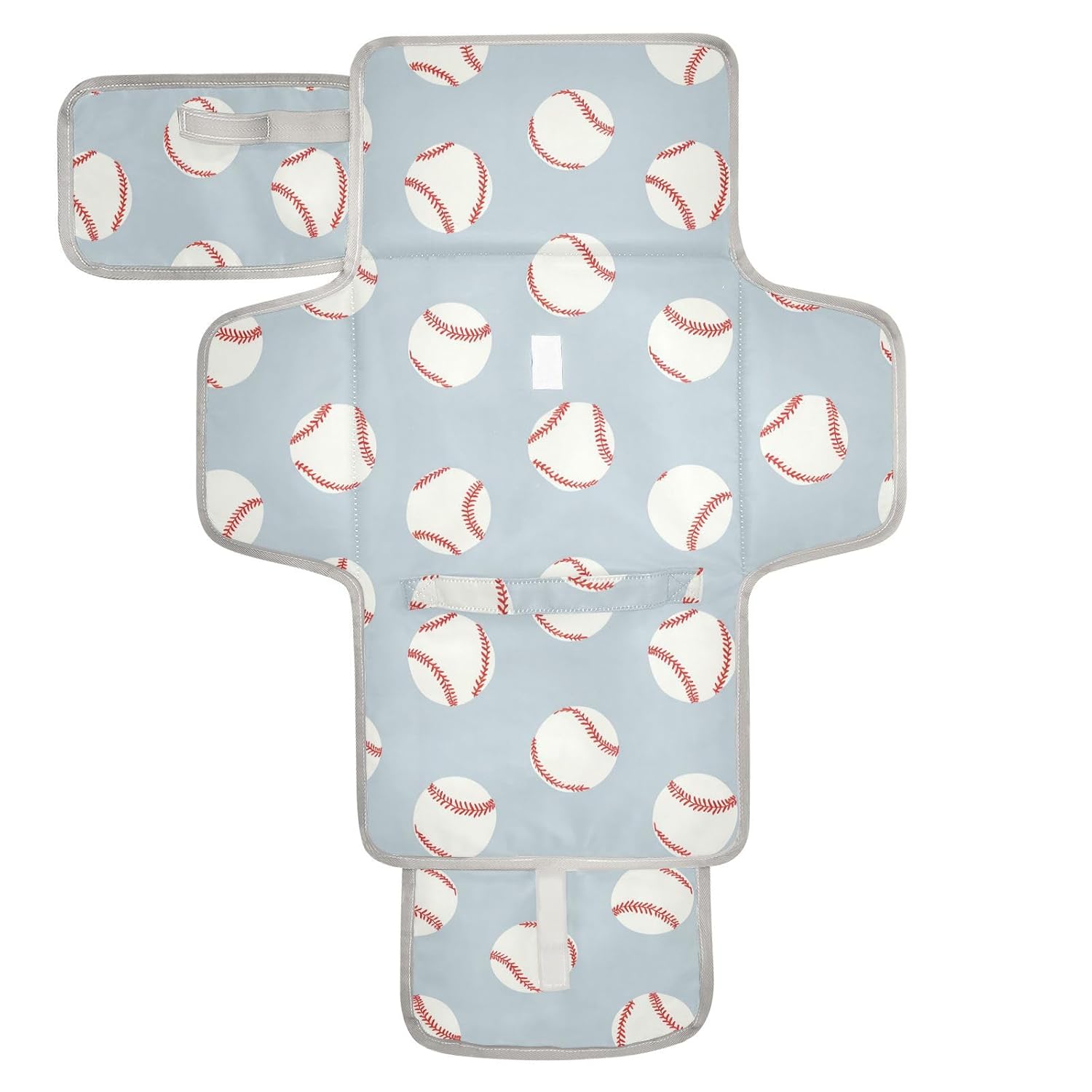 Baseball Reusable Baby Changing Pads with Tissue Pocket Baby Portable Changing pad with Built-in Pillow cambiadores de pa?ales para Bebes